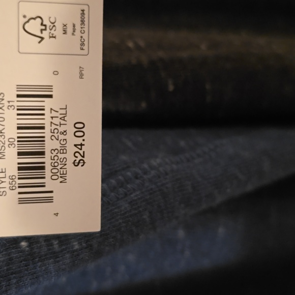 SONOMA BRAND MEN'S BIG AND TALL SOFT CREWNECK BLUE AND GRAY SHIRT SIZE 4XB - Picture 6 of 13